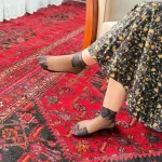 جوراب مجلسی گیپوری برگ‌انجیری - تصویر 3
