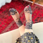 جوراب مجلسی گیپوری گل درشت - تصویر 3