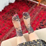 جوراب مجلسی گیپوری گل درشت - تصویر 2