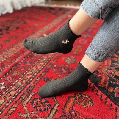 نیم ساق گلدوزی گیلاس وارداتی