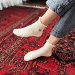 نیم ساق گلدوزی گیلاس وارداتی