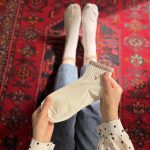 نیم ساق تدی گلدوزی پنبه